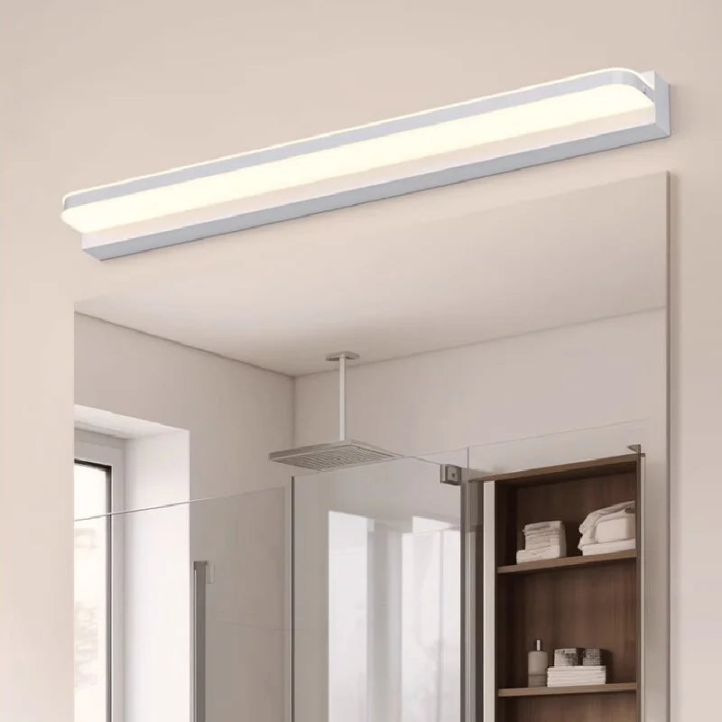 Applique murale LED miroir moderne inox – éclairage salle de bain