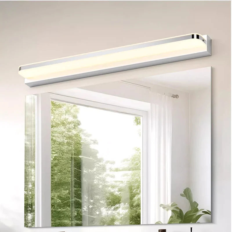 Applique murale LED miroir moderne inox – éclairage salle de bain