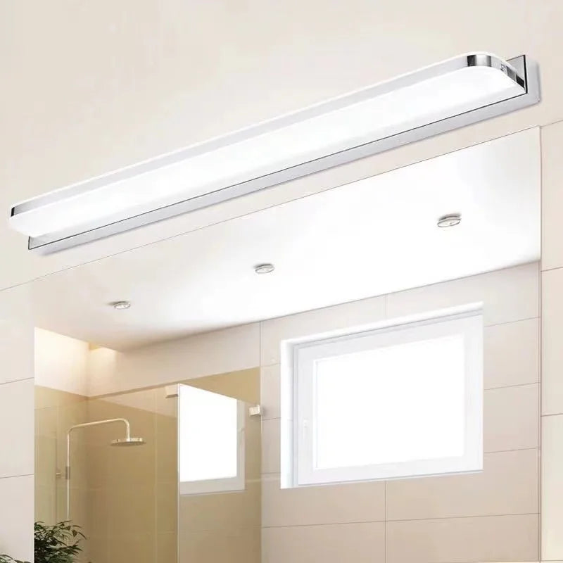 Applique murale LED miroir moderne inox – éclairage salle de bain