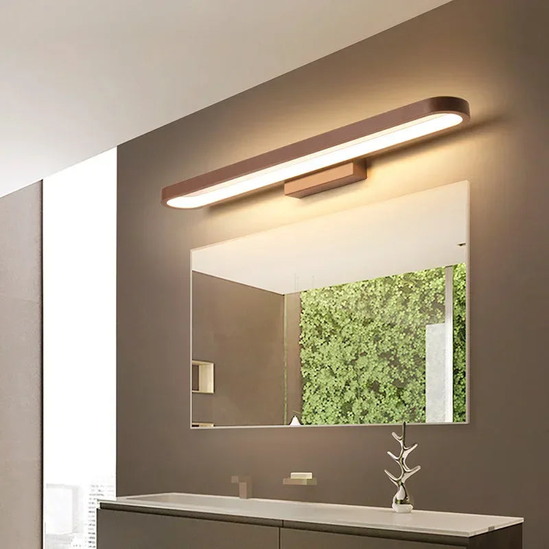 Applique murale LED moderne aluminium pour miroir salle de bain design
