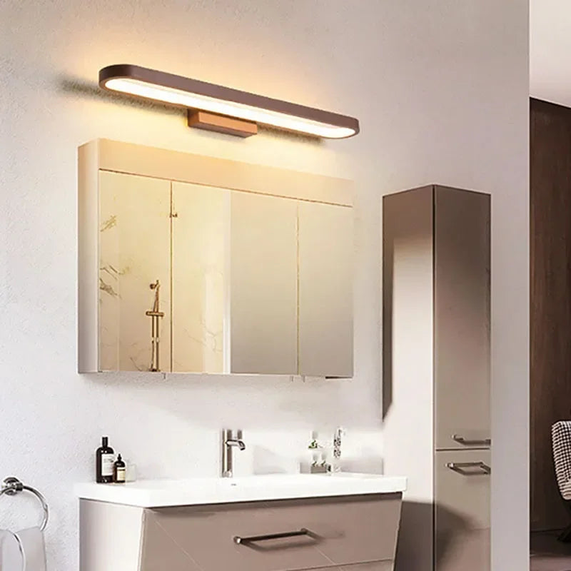 Applique murale LED moderne aluminium pour miroir salle de bain design