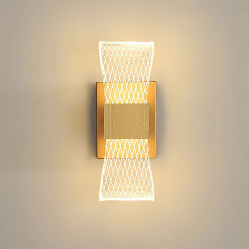 Applique murale LED moderne dorée