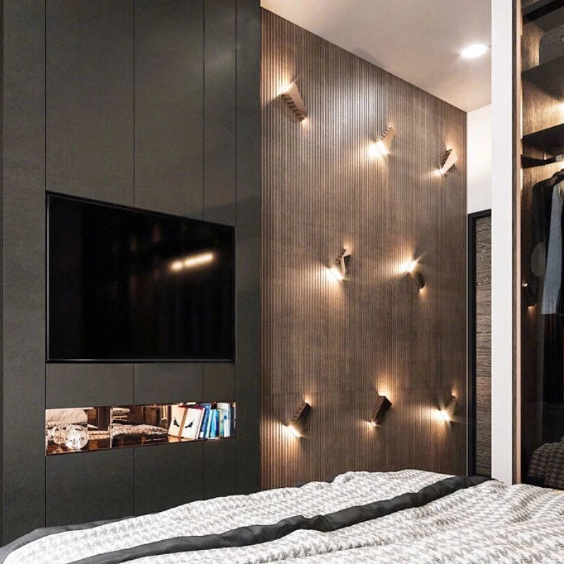 Applique murale LED moderne en aluminium – lampe design géométrique haut et bas
