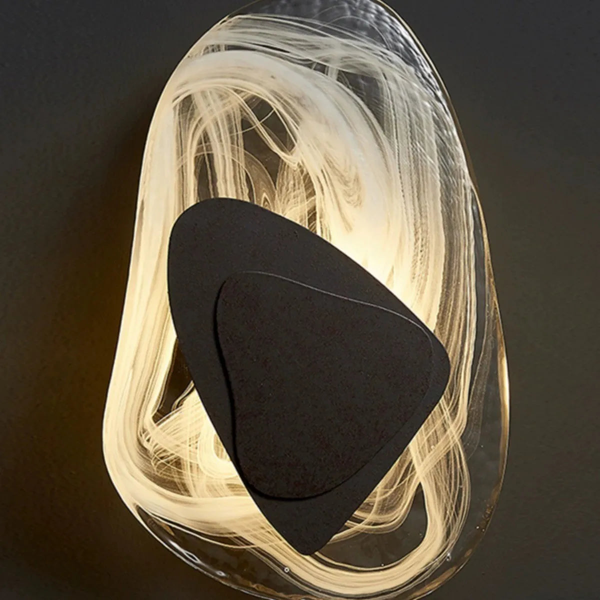 Applique murale LED moderne en métal et verre style nordique