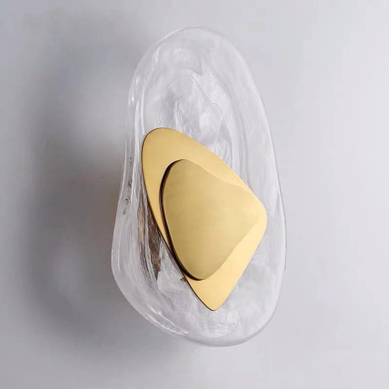 Applique murale LED moderne en métal et verre style nordique