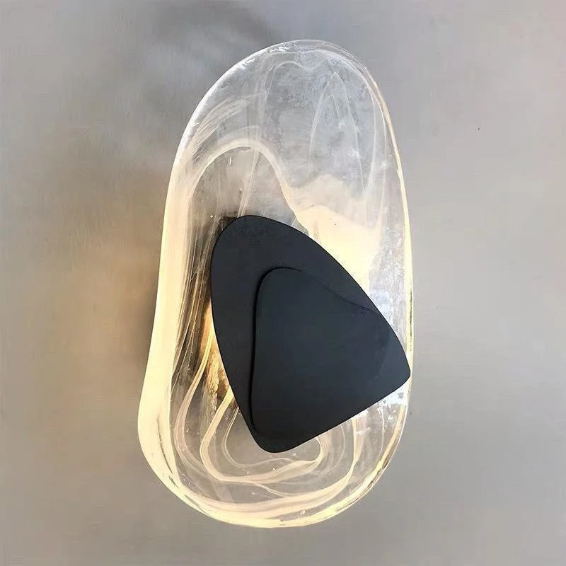Applique murale LED moderne en métal et verre style nordique