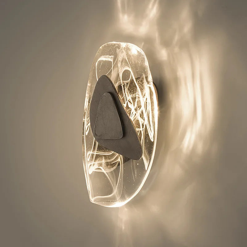 Applique murale LED moderne en métal et verre style nordique