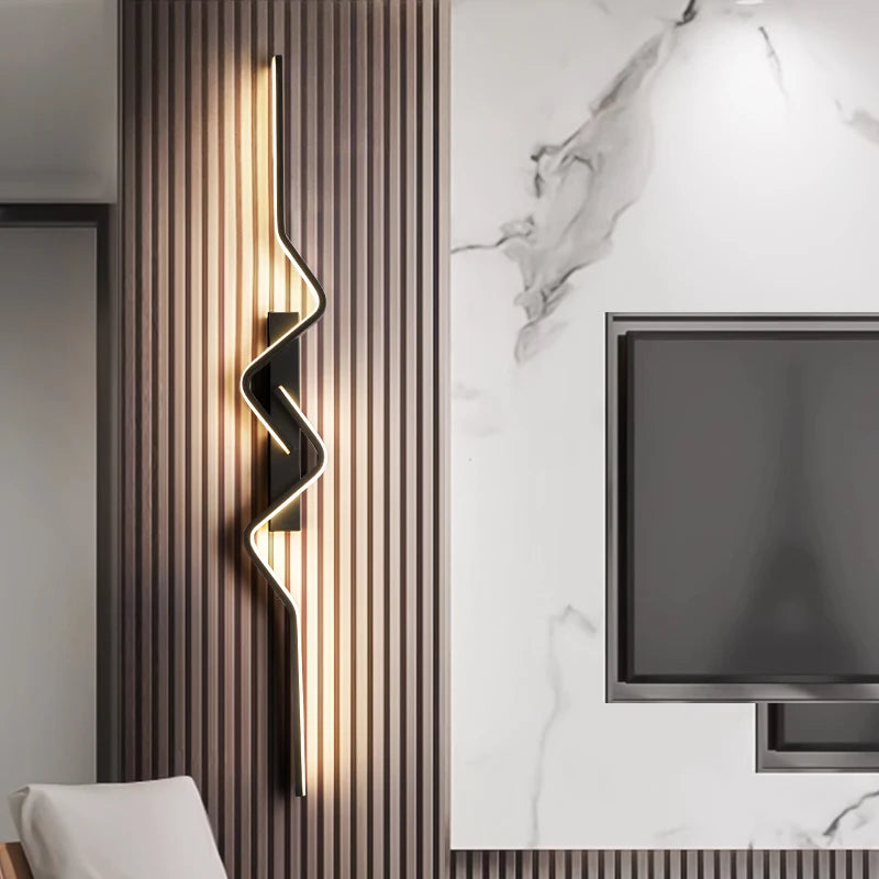Applique murale LED nordique – Lampe aluminium pour salon et escalier