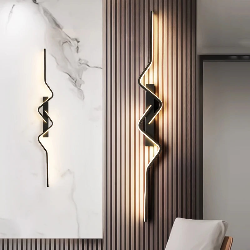 Applique murale LED nordique – Lampe aluminium pour salon et escalier