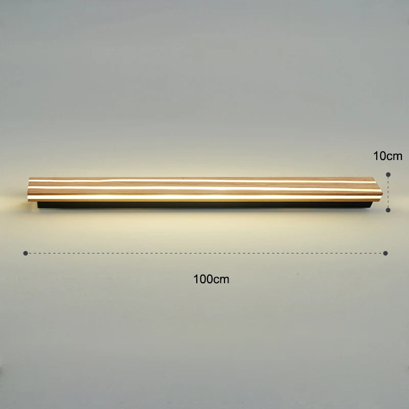 Applique murale LED nordique bois naturelle – Lampe intérieure moderne
