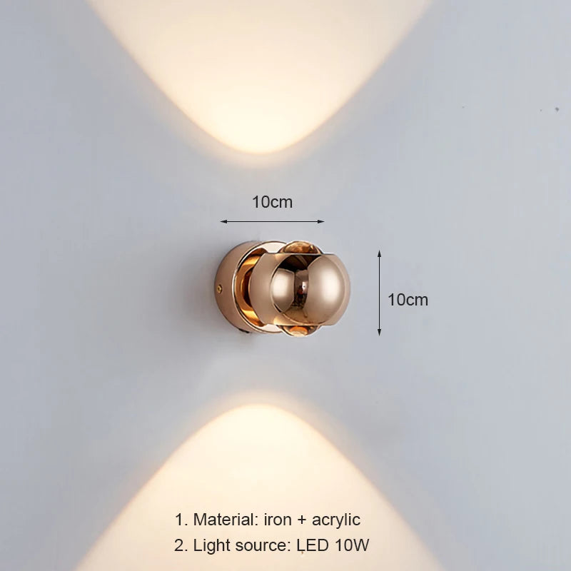 Applique murale LED nordique luxe 10W
