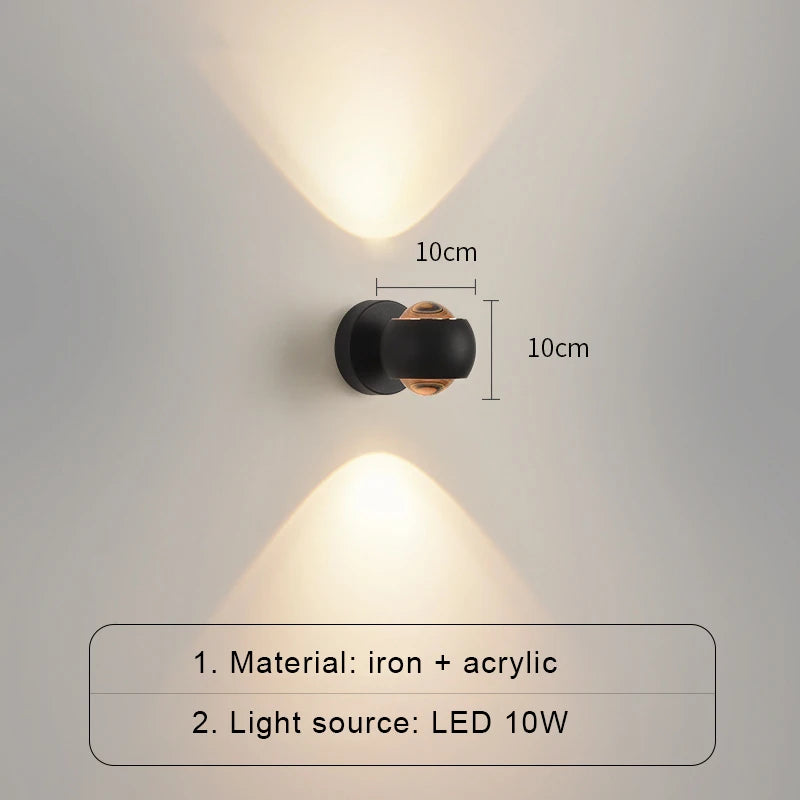 Applique murale LED nordique luxe 10W