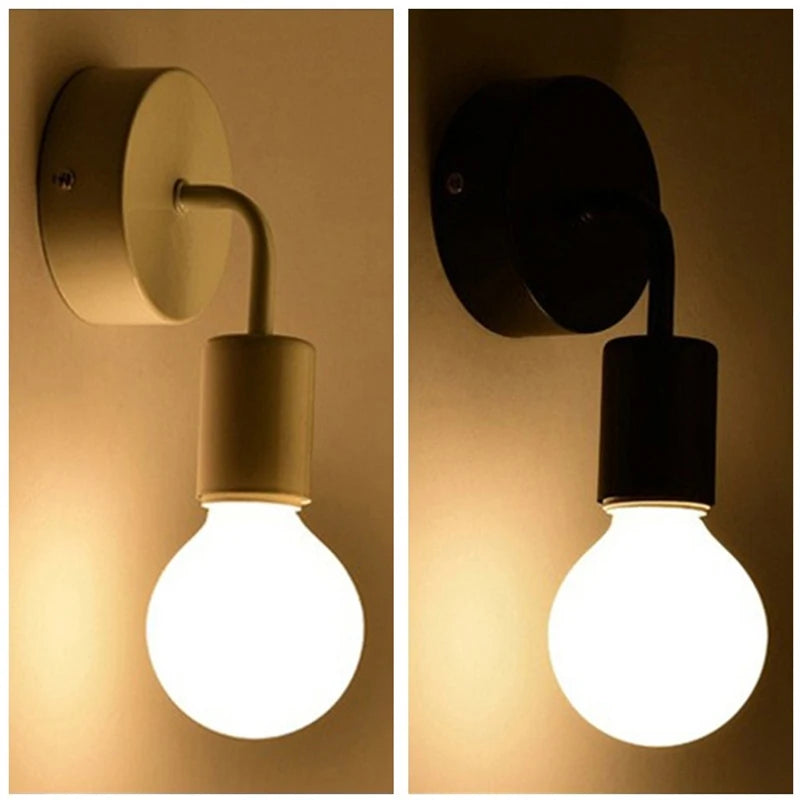 Applique murale LED nordique métal noir