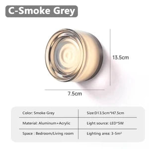 Applique murale LED ronde moderne en aluminium