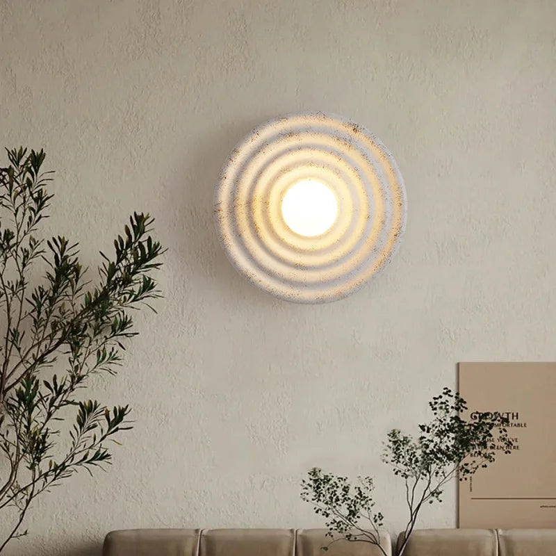 Applique murale LED style européen – lampe murale design en verre et résine