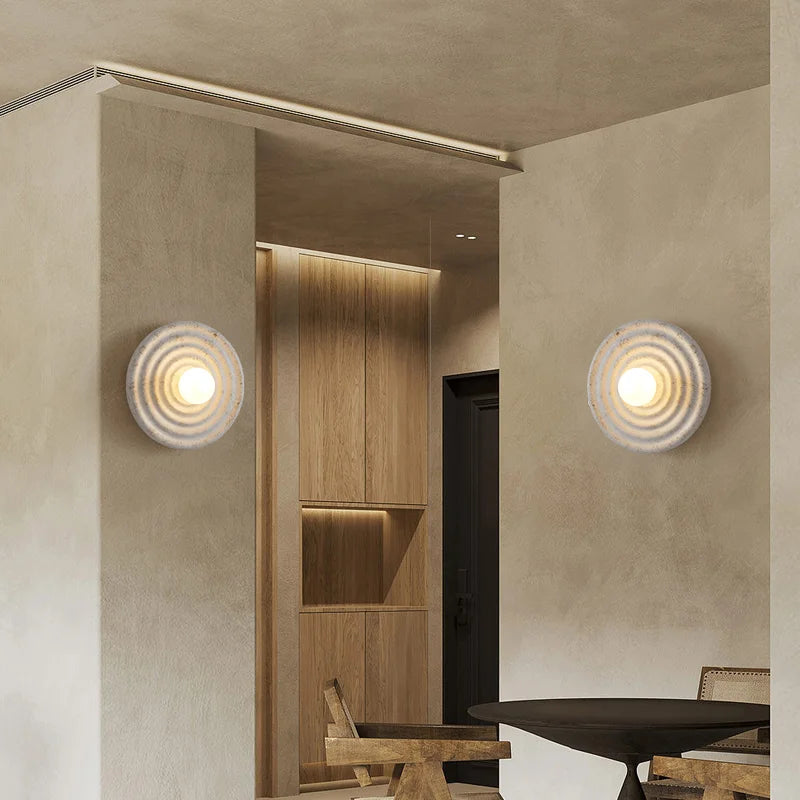 Applique murale LED style européen – lampe murale design en verre et résine