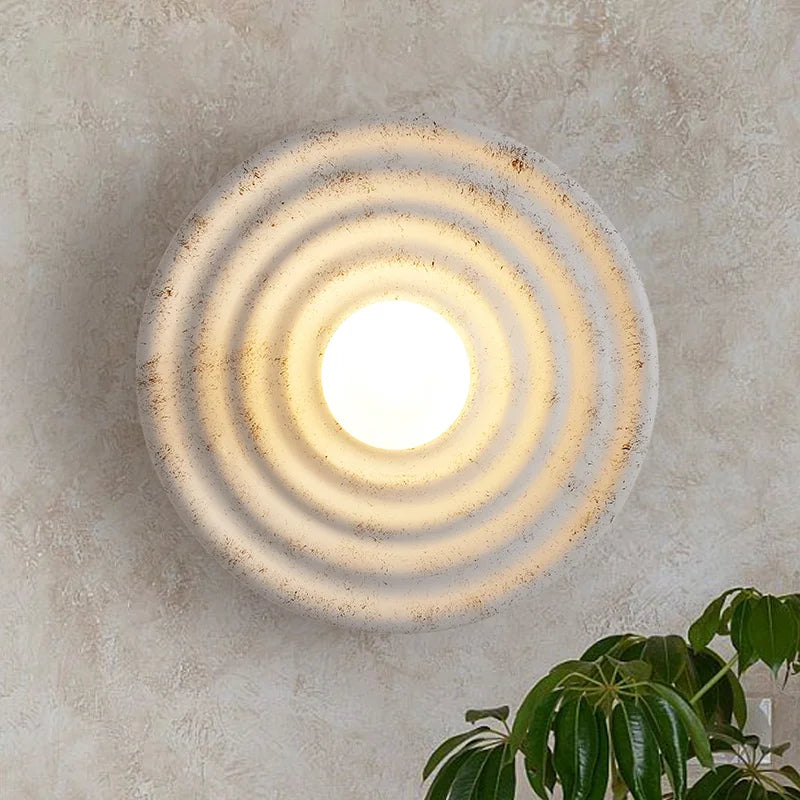 Applique murale LED style européen – lampe murale design en verre et résine