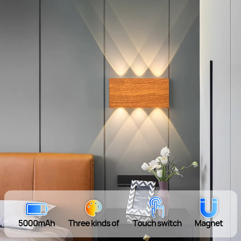 Applique murale LED tactile rechargeable