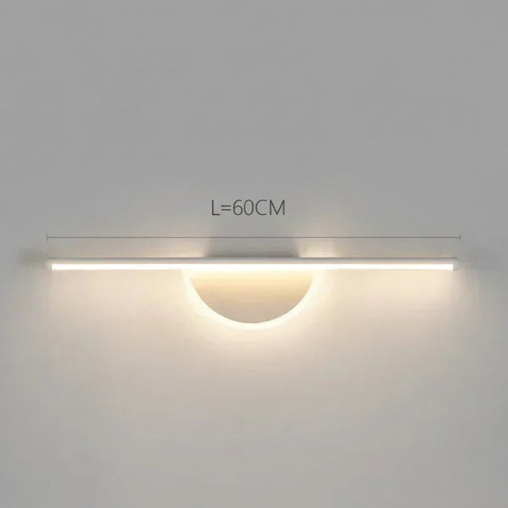 Applique murale aluminium minimaliste 60 cm pour intérieur moderne