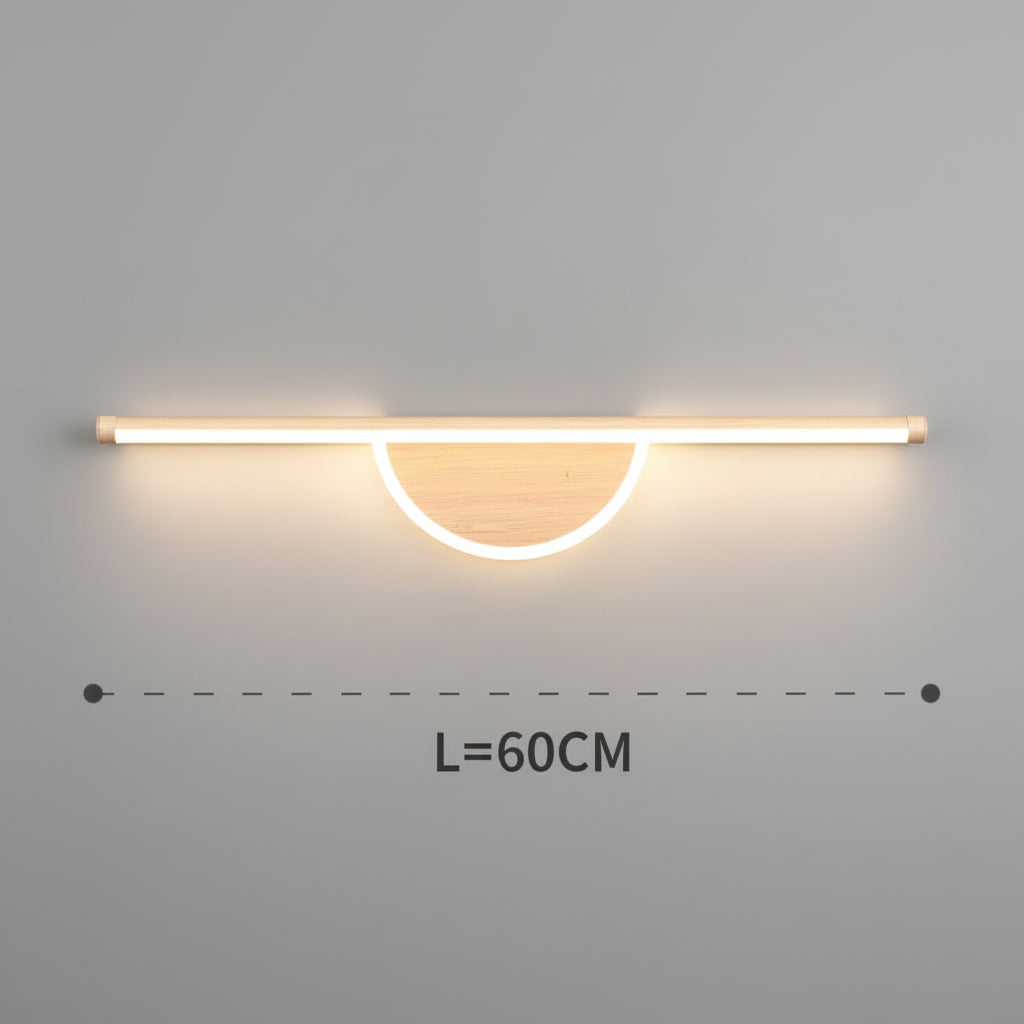 Applique murale aluminium minimaliste 60 cm pour intérieur moderne