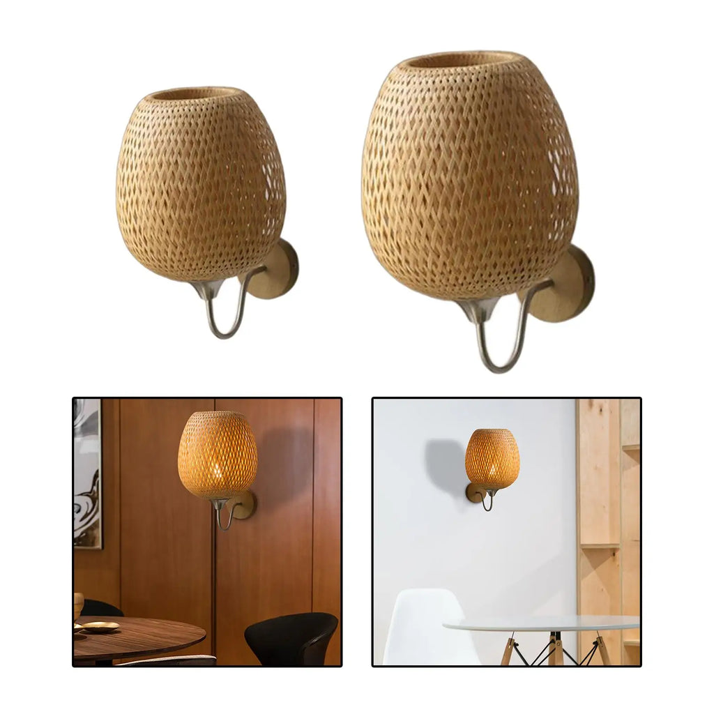 Applique murale bambou et rotin vintage
