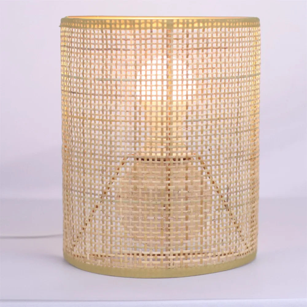 Applique murale bambou et rotin vintage E27