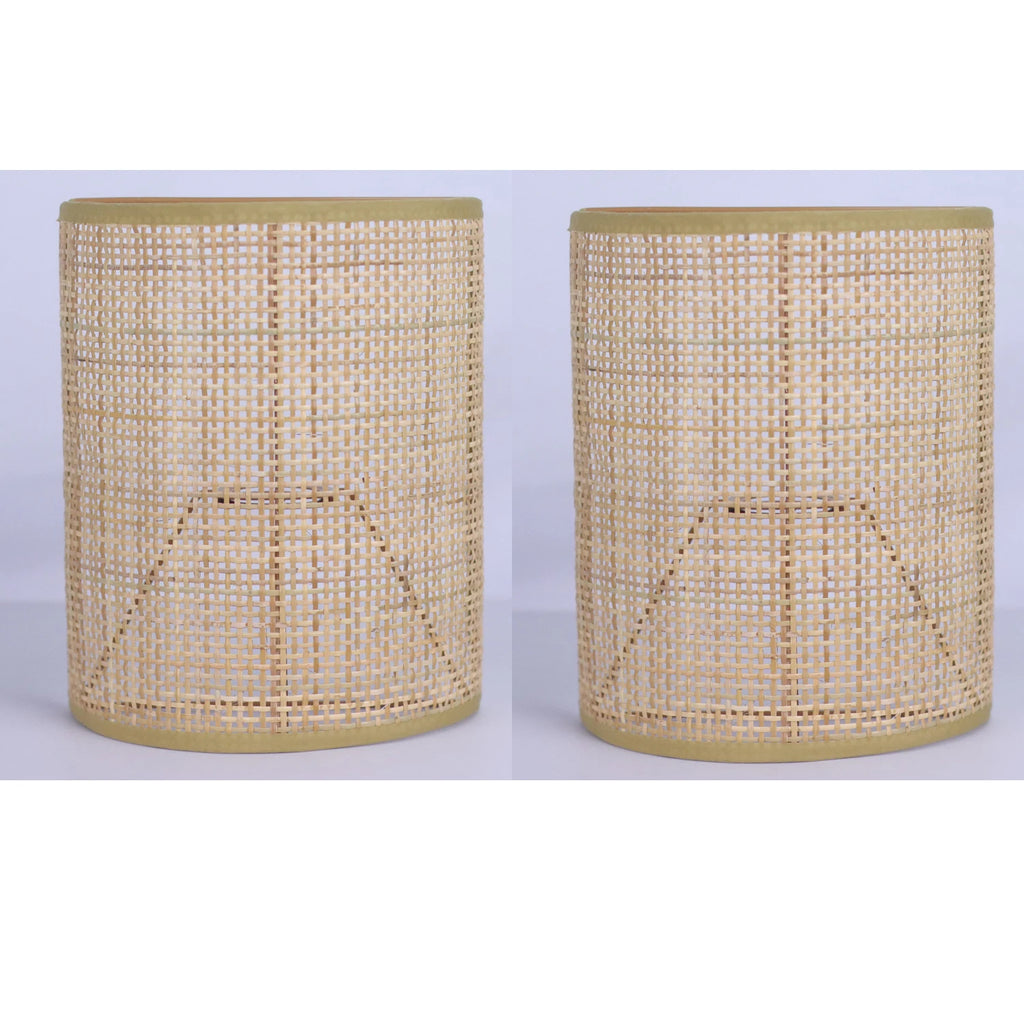 Applique murale bambou et rotin vintage E27