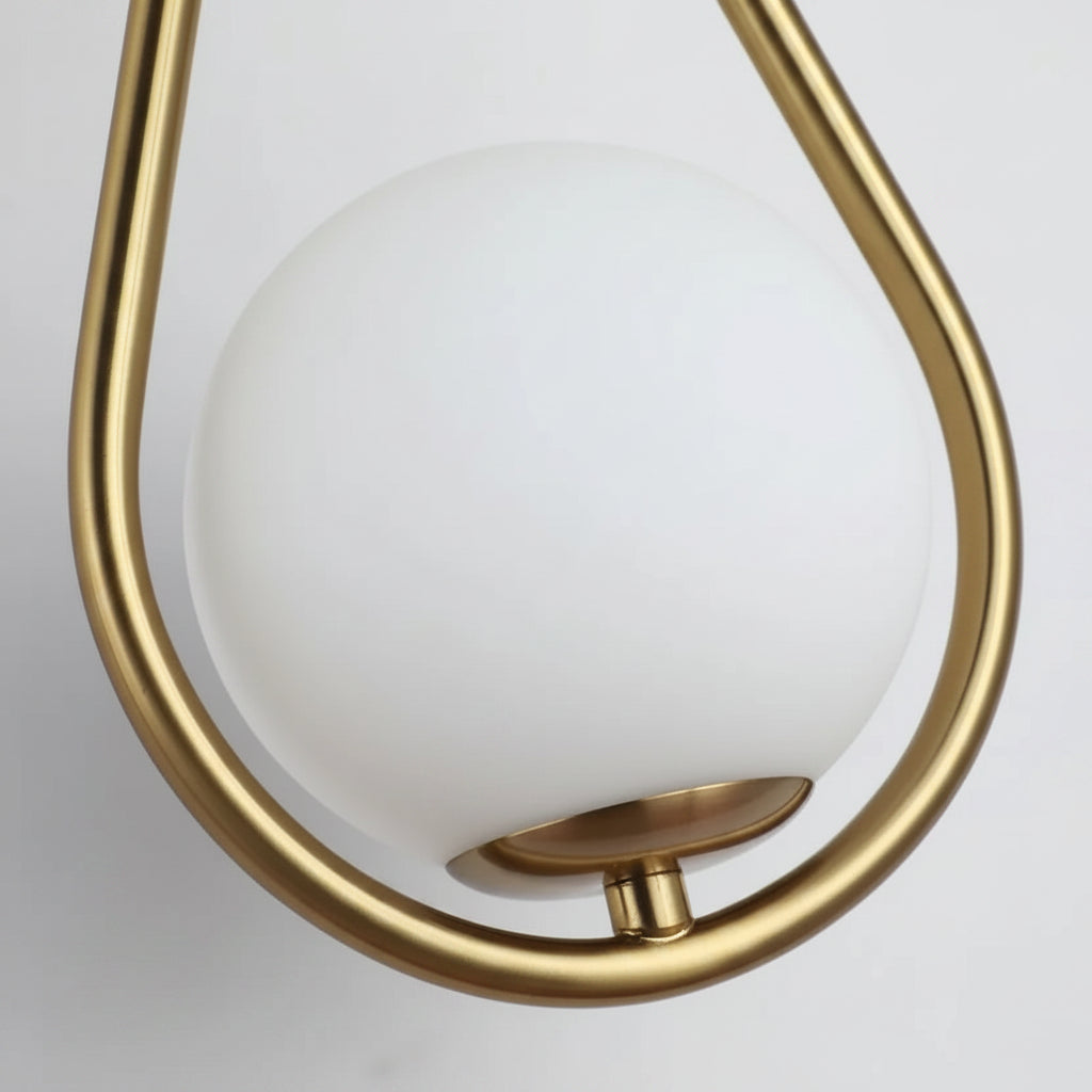 Applique murale boule de verre teinté LED