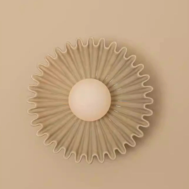 Applique murale céramique tournesol LED