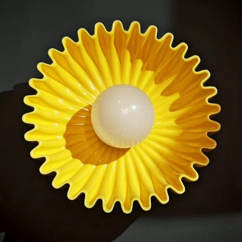 Applique murale céramique tournesol LED