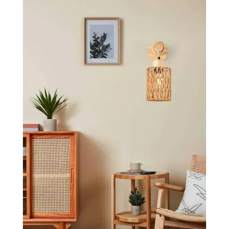 Applique murale corde de chanvre