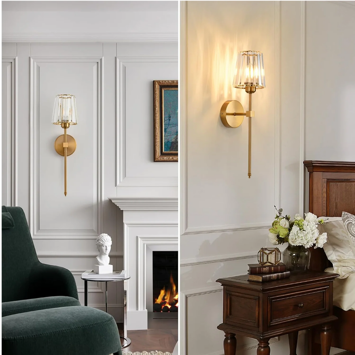 Applique murale cristal moderne – lampe murale LED art déco pour intérieur