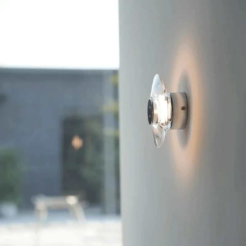 Applique murale cristal ronde LED – Chevet & Salon