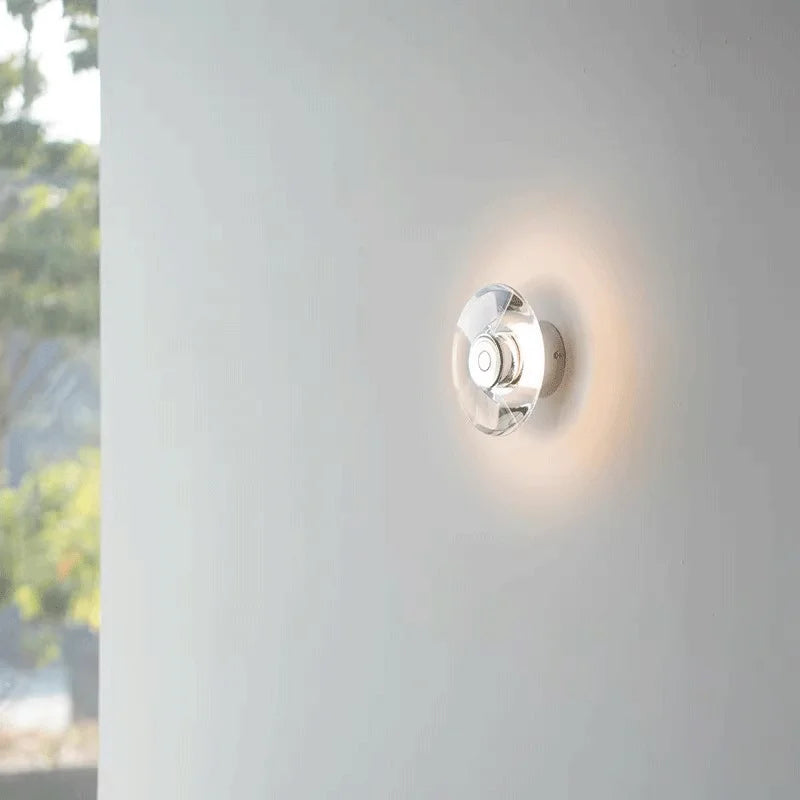Applique murale cristal ronde LED – Chevet & Salon