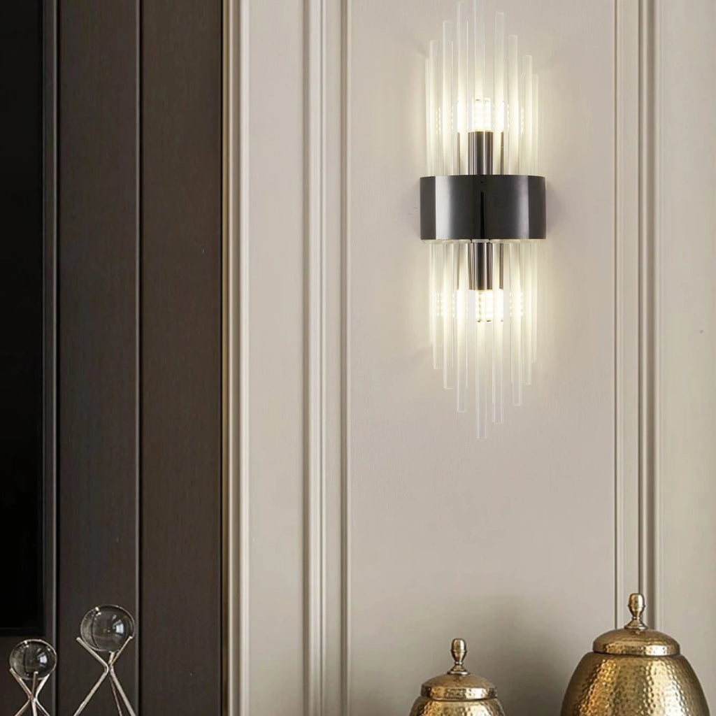 Applique murale décorative – Cristal doré/noir