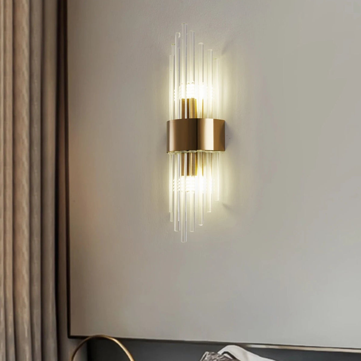 Applique murale décorative – Cristal doré/noir