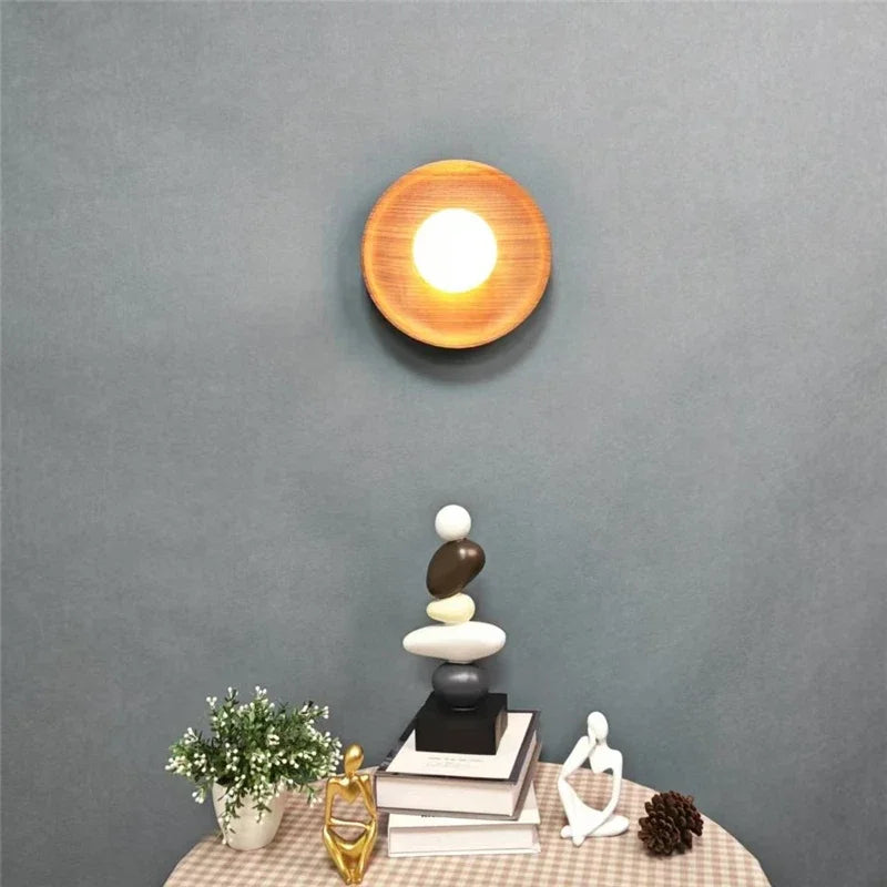 Applique murale en bois moderne LED – éclairage intérieur design naturel