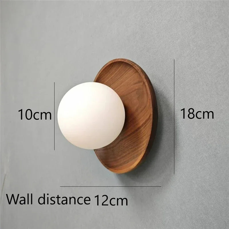 Applique murale en bois moderne LED – éclairage intérieur design naturel