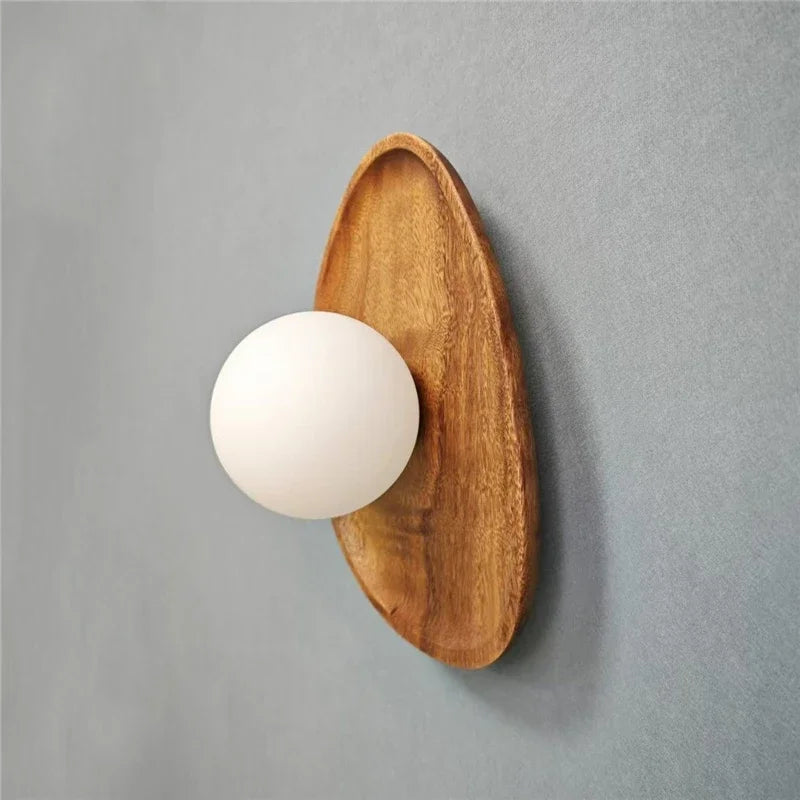 Applique murale en bois moderne LED – éclairage intérieur design naturel