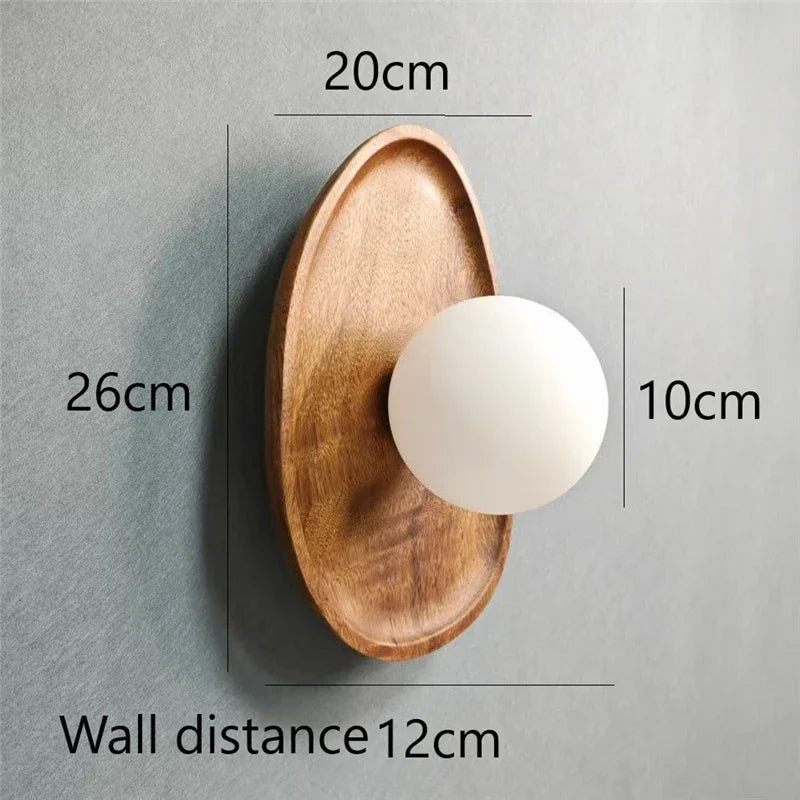 Applique murale en bois moderne LED – éclairage intérieur design naturel