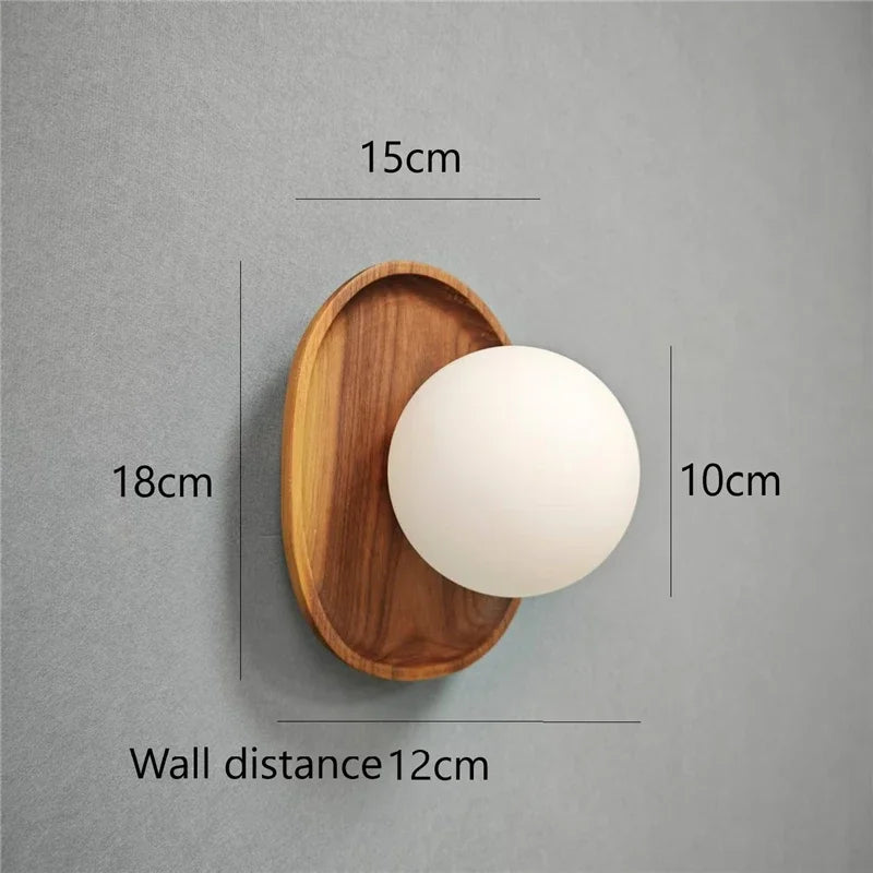 Applique murale en bois moderne LED – éclairage intérieur design naturel