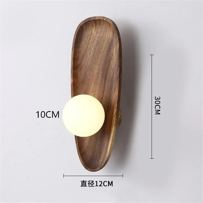 Applique murale en bois moderne LED – éclairage intérieur design naturel