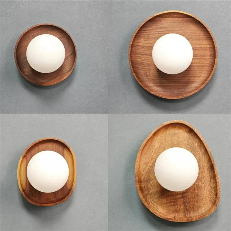 Applique murale en bois moderne LED – éclairage intérieur design naturel