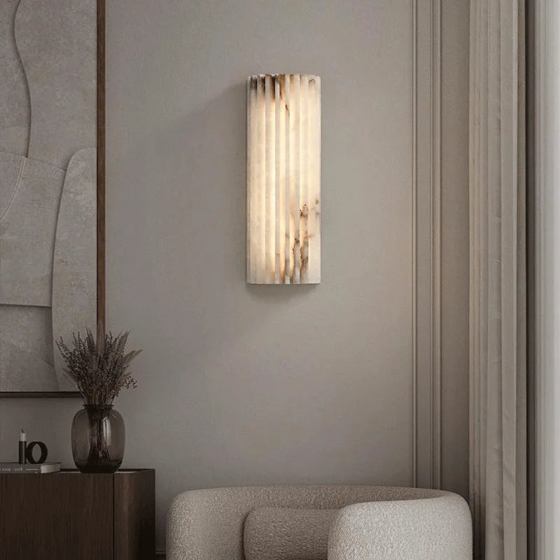 Applique murale en marbre – Lampe LED moderne pour chambre et salon