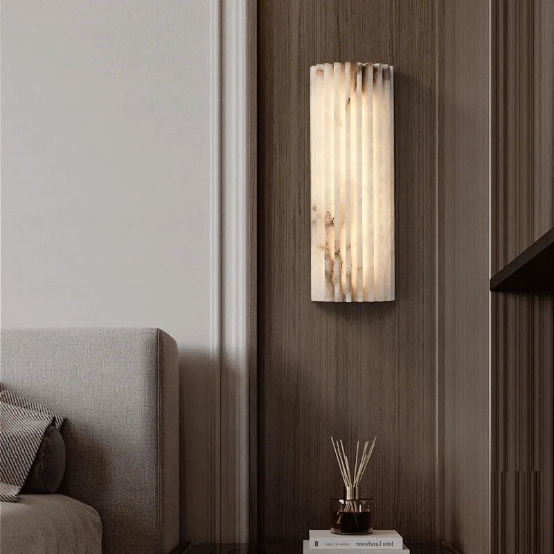 Applique murale en marbre – Lampe LED moderne pour chambre et salon