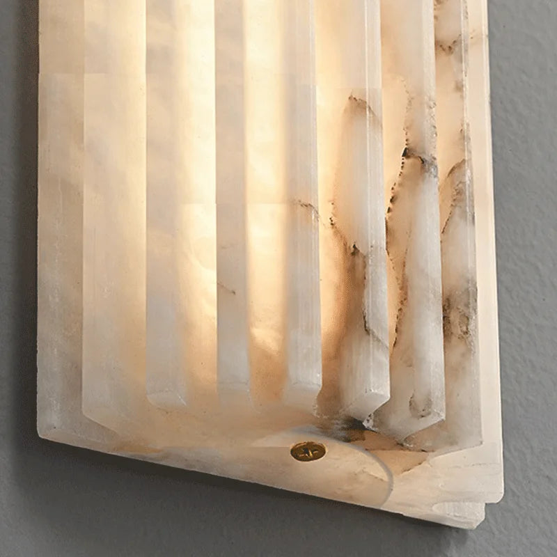 Applique murale en marbre – Lampe LED moderne pour chambre et salon