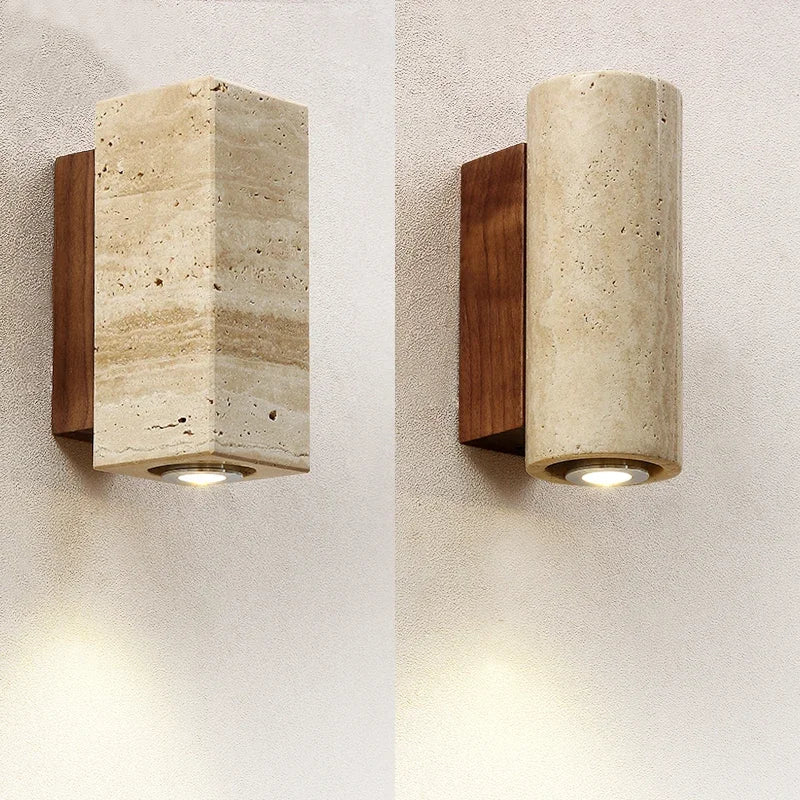 Applique murale en marbre japonais LED design minimaliste
