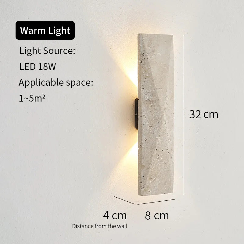 Applique murale en pierre LED – lampe moderne design minimaliste