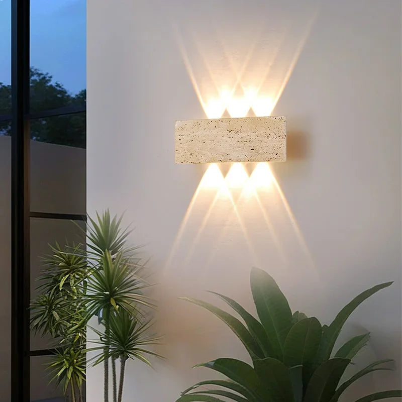 Applique murale en pierre LED – lampe moderne pour intérieur