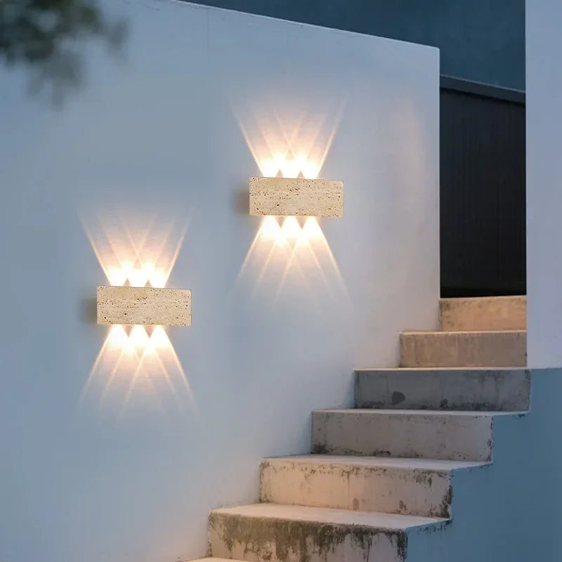 Applique murale en pierre LED – lampe moderne pour intérieur